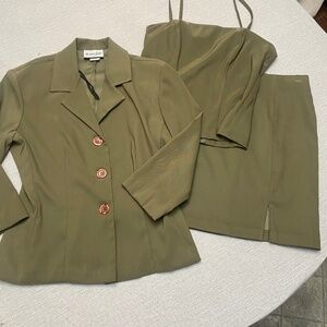 Three Piece Suit in Sage Green